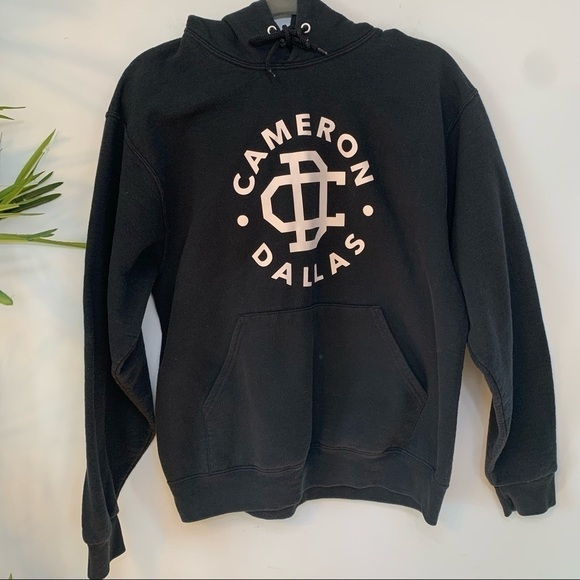 Cameron Dallas Tops - Cameron Dallas | Black Concert Hoodie by Jerzees Concert Sweatshirt Medium